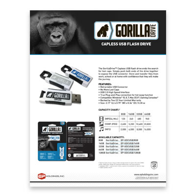 GorillaDrive Capless : Brochure