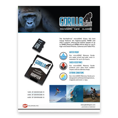 GorillaDrive microSDHC : Brochure
